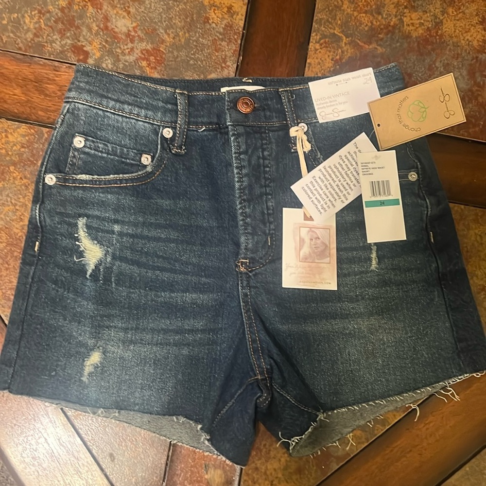 High waist shorts size 24, NWT